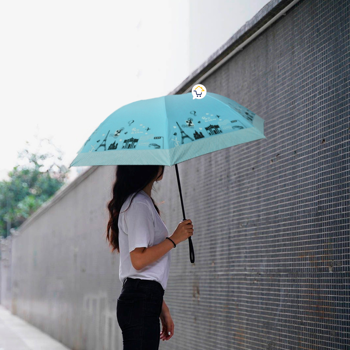 Vista 6 de Sombrilla Paris Paraguas Resistente 035